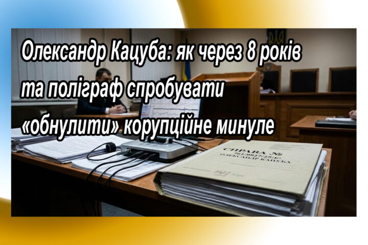 Олександр Кацуба: як через 8 років та поліграф спробувати «обнулити» корупційне минуле