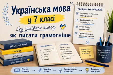 Українська мова у 7 класі без зайвого хаосу: як писати грамотніше
