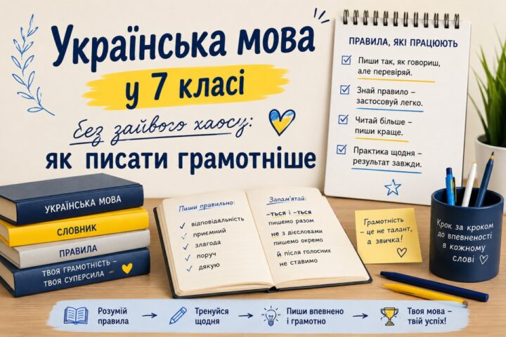 Українська мова у 7 класі без зайвого хаосу: як писати грамотніше