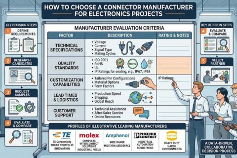 How to Choose a Connector Manufacturer for Electronics Projects