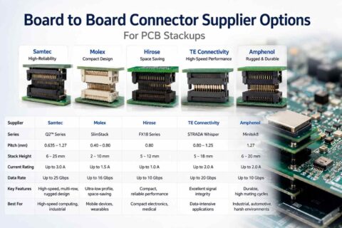 Board to Board Connector Supplier Options for PCB Stackups